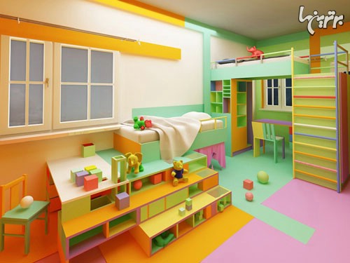 دکوراسیون رنگی, دکوراسیون اتاق کودک, اتاق کودک | decoration | نقاشی ساختمان شهرنگ